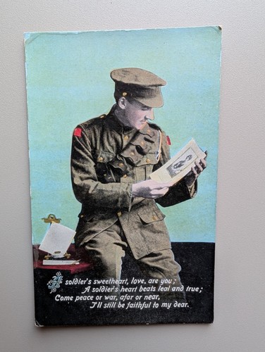 Old postcard military ww1 - old,