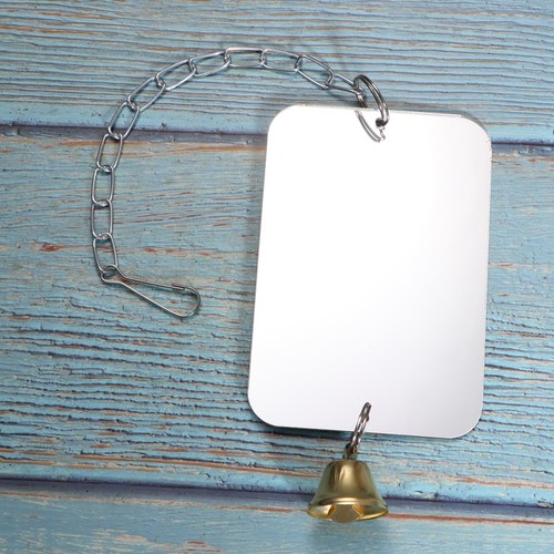 Budgie mirror hanging cage toy - mirror,
