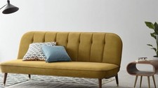 Velvet Gold Futon Sofa bed From Made.com