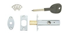DOOR RACK BOLT Mortice Dead Lock Star Key EXTRA safe CHROME BRASS + Key