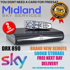 SKY + PLUS HD BOX 500GB SLIM LINE RECEIVER/RECORDER WITH REMOTE AND POWER CABLE!