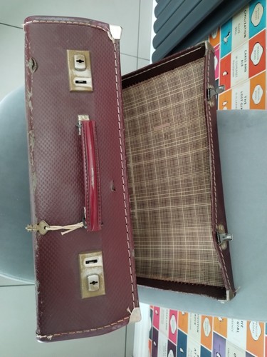 Cute vintage suitcase with - vintage,