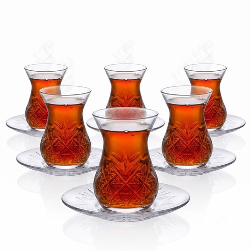 Turkish glass tea - glass, cups