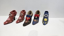 x 5 Ornamental Miniature Shoes Resin Vintage Shoe Ornaments
