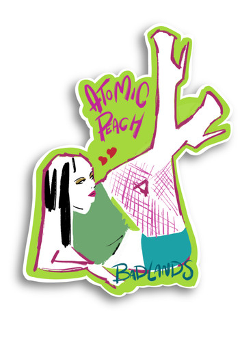 Atomic peach punk - atomic, sticker