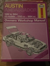 Austin Ambassador 1.7 & 1994cc Petrol Haynes Manual