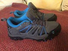 Gelert Horizon Charcoal & Blue Walking Shoes - Size UK 5
