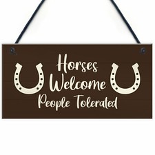 Funny Stable Sign Hanging Door Plaque Horse Lover Gift Horse Sign Pet Gift