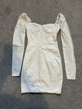 Oh Polly White Long Sleeve Mini Dress