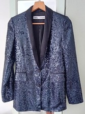 Zara Sequin Jacket Blazer XS