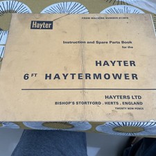Original Hayter 18" Lawnmower Instruction & Spare Parts Book, Jan 1972