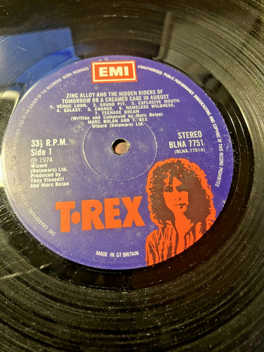 Marc bolan rex zinc - t.rex:,