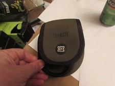 medium size olive neoprene bag pouch hardy trout / salmon fly fishing reel