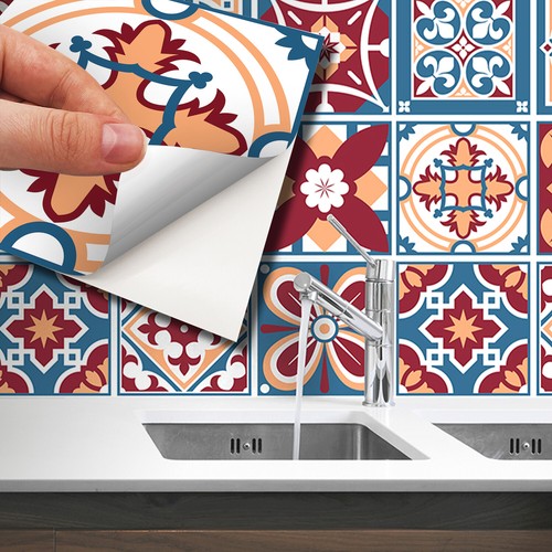 24pcs tile stickers kitchen - tile,
