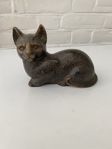 Vintage brass cat - cat, door