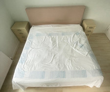 CHRISTY Super King Duvet Cover & 2 Matching Pillow Cases Turquoise Embroidery