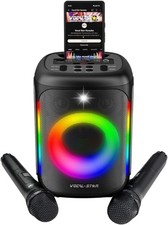 Vocal-Star VS-275 Karaoke Machine with 2 Wireless Microphones, Portable