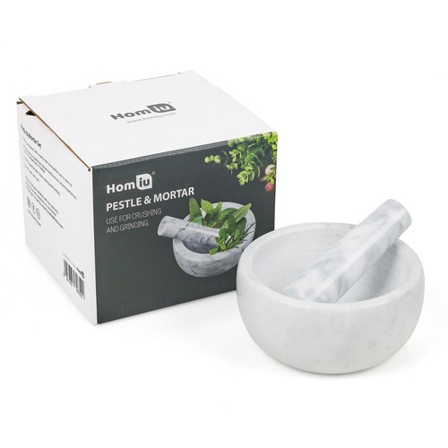 Marble pestle mortar - mortar, bowl