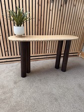 Dunelm Thimbley Console Table, Mango Wood & Travertine Marble RRP £629