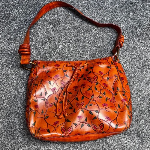 Abc tooled leather shoulder - tooled,