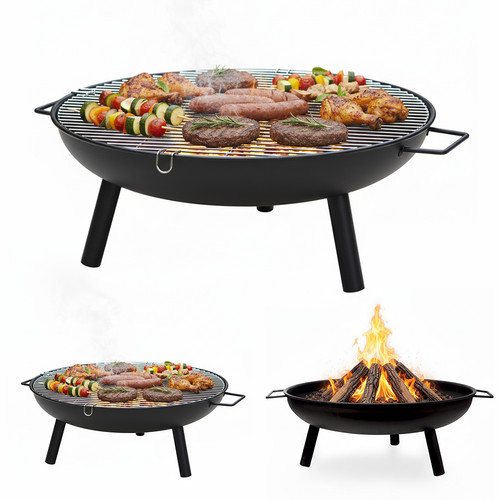 Garden fire pit round - round, bbq