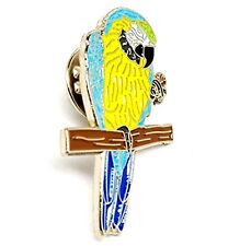 Blue & Yellow Parrot Pin Badge