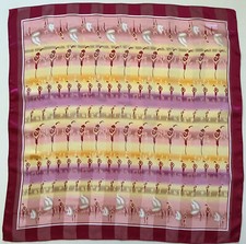 1 A 37 Inch Square Modern Vintage Satin And Chiffon Scarf By Claire Neuville