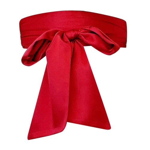 Satin bow waist - satin,