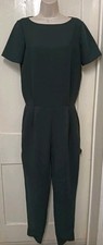 REISS Black Short Sleeve Jumpsuit Size UK 10– Elegant One-Piece.  Z8