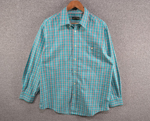 Orvis wrinkle free green plaid - wrinkle,