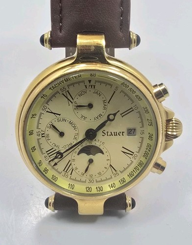 Stauer tachmeter day date moon - tachmeter,