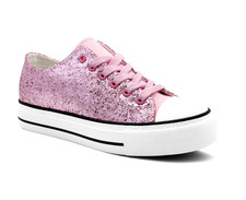 Women Canvas Sparkly Pink