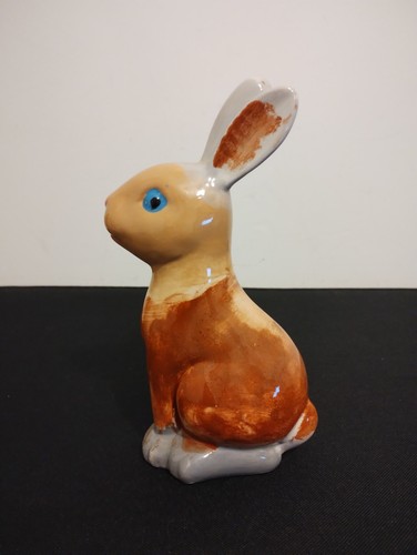 Large hand painted bunny - painted,