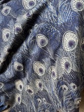 LIBERTY OF LONDON Large Scarf Shawl Red Hera Peacock Feather 128cm X 134cm