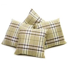 Set of 4 Tartan Check Cushion Covers 18 inch / 45 cm  or Large 22 inch / 55 cm
