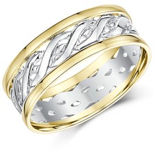 9ct Yellow & White Gold Two