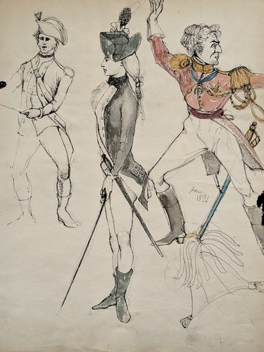Antique original watercolour - antique,