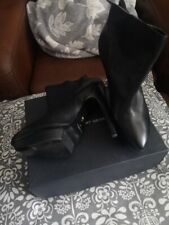 Womens Black Leather Stilleto Platform Ankle Boot Verity By Kurt Geiger Sz 8