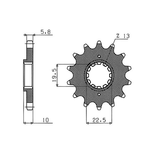 Sgr sprocket p520 d13 - sgr, ac
