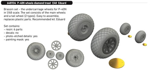 Eduard brassin ed6481134 40n - brassin, p-40n