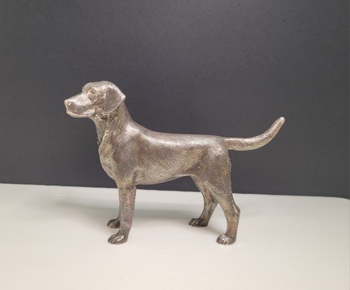 Vintage silver plate labrador - vintage,