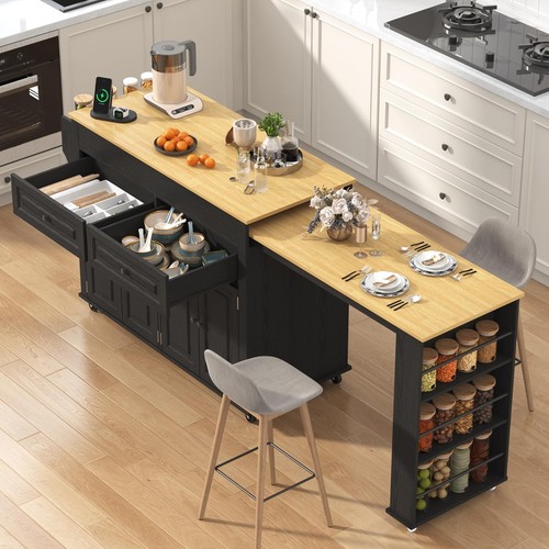 Extendable kitchen island - kitchen,