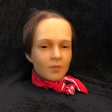 Vintage Antique Life Size YOUNG BOY - CHILD MALE WAX MANNEQUIN HEAD