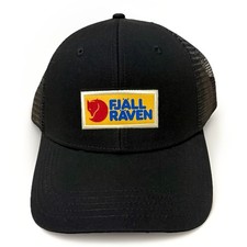 Fjall Raven Men’s Trucker Cap Baseball Vardag Black Size S/M Logo New Oi Polloi