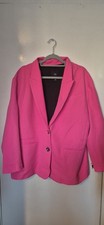 River Island Hot Pink Blazer Oversized Size Uk 14