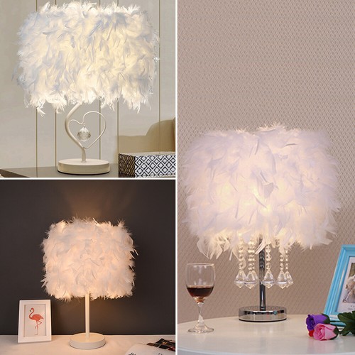 Feather table lamp vintage - table,