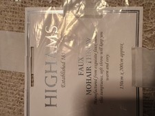 Faux Mohair Throw Colour Grey