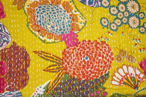 Indian cotton handmade floral - indian,