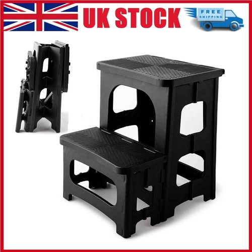 Folding double step stool - folding,