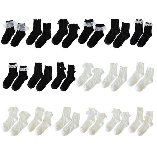 Women cotton crew socks - cotton,